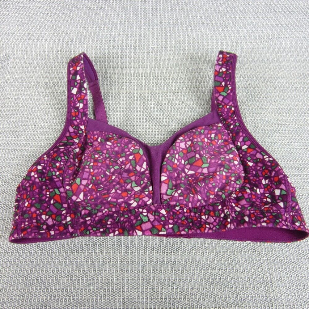 Lululemon Athletica Sports Bra Womens 36C Purple Wireless Gym Active Workout